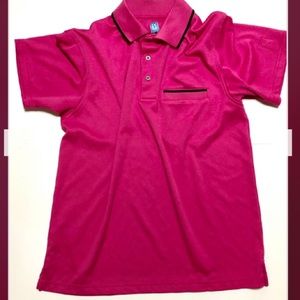 Men’s Pink PGA TOUR Golf Polo Shirt-Size Medium